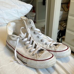 Womens White High top converse